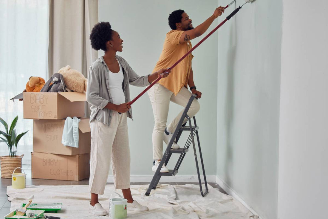 People painting the interior of their home near Montclair, New Jersey (NJ)