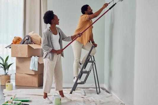 People painting the interior of their home near Montclair, New Jersey (NJ)