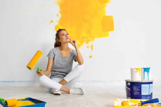 Someone in the process of painting their home near Montclair, New Jersey (NJ)